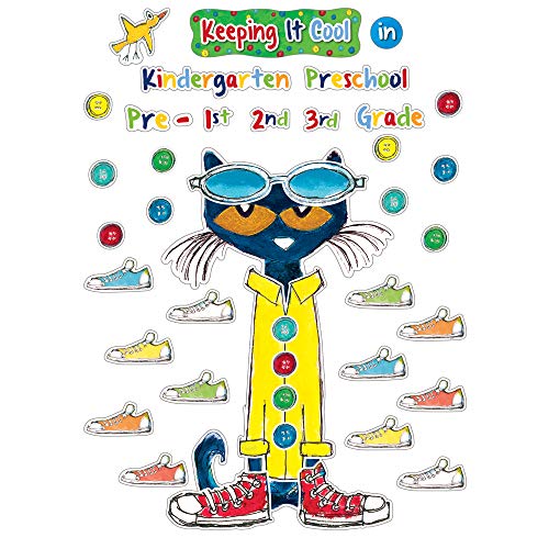 Edupress Pete The Cat Keeping it Cool in Bulletin Board Set (EP63922) & Pete The Cat Groovy Shoes Accents, Pack of 36 (EP63233)
