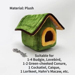 Barn Eleven Winter Warm Bird Nest House Bed Hammock Toy for Pet Pet Parrot Parakeet Cockatiel Conure Lovebird