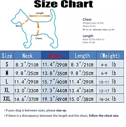 Winter Coats for Medium Large Dogs,Fleece Denim Warm Puppy Jacket for Cold Weather,V-Collar Dog Vest Sweater Clothes