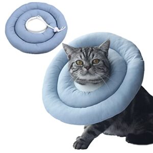 docutca soft cat cone collar, cat recovery collar, cute donut cat cone alternative after surgery with adjustable neck strap,comfy pet pillow cone for small dog, kitten