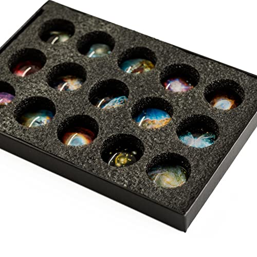 15-Pack Glass Magnets of Iconic Images of The Universe Captured by NASA's Hubble Telescope Decorative Fridge Glass Magnets Set with Images of The Galaxy for Science and Space Enthusiasts Home Decor