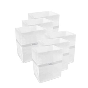 clean cubes 4 gallon trash cans & recycle bins for sanitary garbage disposal. disposable containers for parties, events, recycling, and more. 6 pack (white)