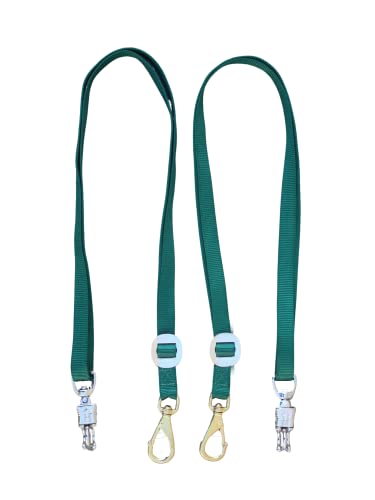 Tack Shack of Ocala Nylon Cross Ties, Set of 2 Cross Ties, Cross Ties for Horses, Quick Release Cross Ties, Stable Supplies, Stable Supplies for Horses (Hunter)