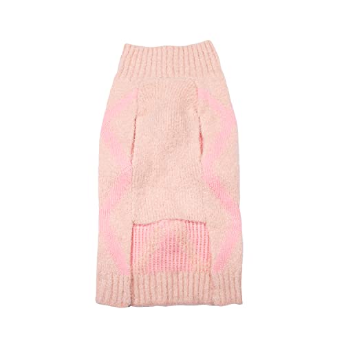 Christian Siriano New York Pink Diamond Pom Sweater for Dogs, S