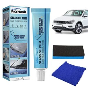 Car Glass Oil Film Cleaner, Car Cleaner Glass Oil Film Remover Windshields Cleaning Liquid, Universal Car Glass Polishing Degreaser Cleaner Oil Film Clean Polish Paste (3Pcs)