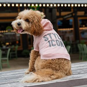 Christian Siriano New York Pink Style Icon Hoodie for Dogs, M