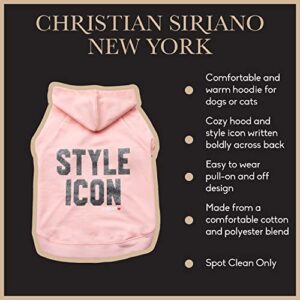 Christian Siriano New York Pink Style Icon Hoodie for Dogs, M