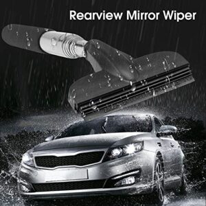 Saterkali Rearview Mirror Retractable Wiper with Double-Layer Brush Head, Portable Cleaning Car Rearview Mirror Rain Remover for Car Windshield, Window, Mirror, Glass Door Pink