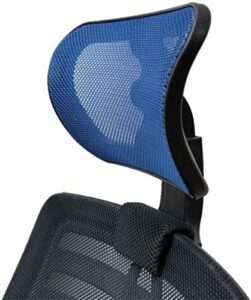 chair headrest pillow attachment office chair mesh head rest black mesh nylon frame head support cushion clip universal adjustable angle head elastic pillow,headrest only (blue, 2.6 fixing clips)