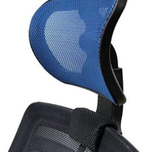 Chair Headrest Pillow Attachment Office Chair Mesh Head Rest Black Mesh Nylon Frame Head Support Cushion Clip Universal Adjustable Angle Head Elastic Pillow,Headrest Only (Blue, 2.6 Fixing Clips)