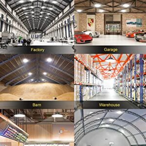 ADUB LED UFO High Bay Light 240W 200W 150W, UL Listed Dimmable LED High Bay Shop Lights 3000K 4000K 5000K, IP65 Commercial Low Bay Lights for Garage Warehouse Gym Area Lighting, AC100-277V