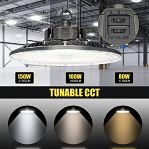 ADUB LED UFO High Bay Light 240W 200W 150W, UL Listed Dimmable LED High Bay Shop Lights 3000K 4000K 5000K, IP65 Commercial Low Bay Lights for Garage Warehouse Gym Area Lighting, AC100-277V