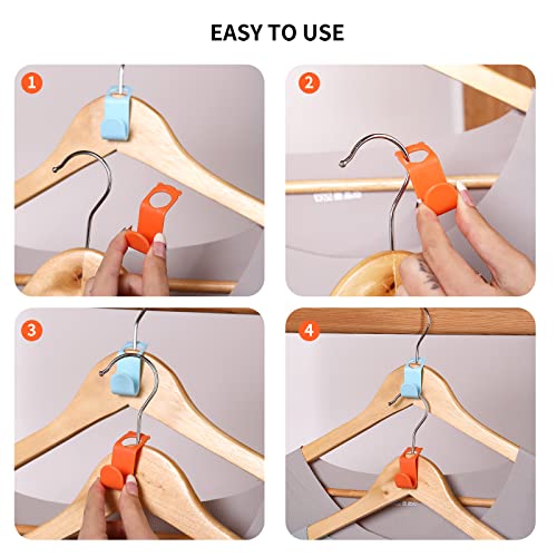 SLMT Clothes Hanger Connector Hooks 50PCS Space Saving Hanger Extender Hooks Closet Organizer for Plastic Hangers Velvet Hangers Wooden Hangers Wire Hangers Heavy Duty Hangers