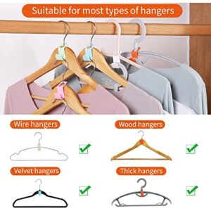 SLMT Clothes Hanger Connector Hooks 50PCS Space Saving Hanger Extender Hooks Closet Organizer for Plastic Hangers Velvet Hangers Wooden Hangers Wire Hangers Heavy Duty Hangers