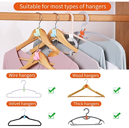 SLMT Clothes Hanger Connector Hooks 50PCS Space Saving Hanger Extender Hooks Closet Organizer for Plastic Hangers Velvet Hangers Wooden Hangers Wire Hangers Heavy Duty Hangers