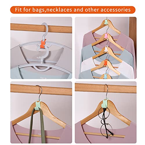 SLMT Clothes Hanger Connector Hooks 50PCS Space Saving Hanger Extender Hooks Closet Organizer for Plastic Hangers Velvet Hangers Wooden Hangers Wire Hangers Heavy Duty Hangers