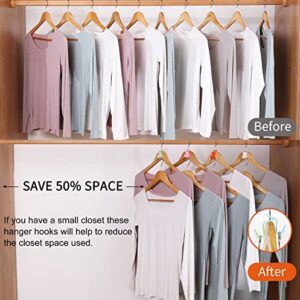 SLMT Clothes Hanger Connector Hooks 50PCS Space Saving Hanger Extender Hooks Closet Organizer for Plastic Hangers Velvet Hangers Wooden Hangers Wire Hangers Heavy Duty Hangers