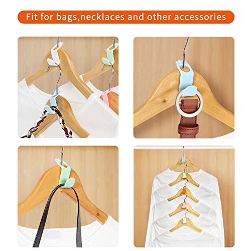 SLMT Clothes Hanger Connector Hooks 50PCS Space Saving Hanger Extender Hooks Closet Organizer for Plastic Hangers Velvet Hangers Wooden Hangers Wire Hangers Heavy Duty Hangers