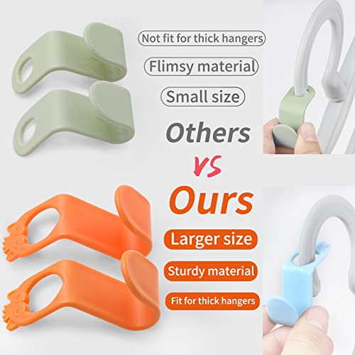 SLMT Clothes Hanger Connector Hooks 50PCS Space Saving Hanger Extender Hooks Closet Organizer for Plastic Hangers Velvet Hangers Wooden Hangers Wire Hangers Heavy Duty Hangers