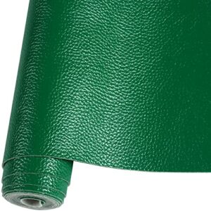 solid color green faux leather 10 "x53" (25cmx135cm), faux leather sheets roll very suitable for making crafts, leather earrings, bows,sewing (green)