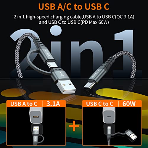 JXMOX USB C Cable to USB C 60W, 3.3FT Type C Charger Fast Charging iPad Pro Charger Cable,Type C to Type C Fast Charging Cord USB C Cable for iPad Pro iPad Air 5/4 Samsung Galaxy S22 21 S10 Note 20