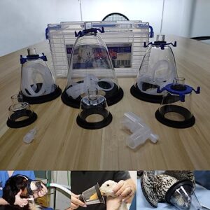 Caphstion Anesthesia Mask Transparency Manual Resuscitator Veterinary Anesthesia Breathing Cups 1#2#3#4#5#6# 6PC