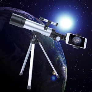 mianht tripod astronomical telescope - astronomical portable refracting telescope, hd high-power 90x children's gift telescope for astronomy beginners, with phone adapter