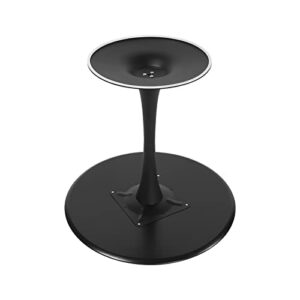 31.5 inch Round Dining Table, Mid Century Modern Small Tulip Table with Metal Pedestal Base for Living Room Kitchen Dining Room (Black)