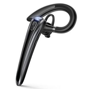 gpeestrac bluetooth headset,bluetooth v5.0 earpiece with noise cancelling mic and 15 hours playtime,in-ear hands-free calls wireless headset for business/workout/driving