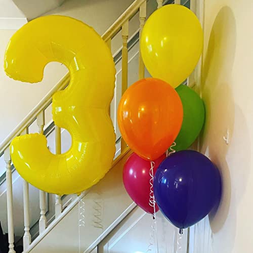40 In yellow graffiti Number Balloons Helium Foil Mylar Balloon Birthday Party banquet Decoration Digital 3