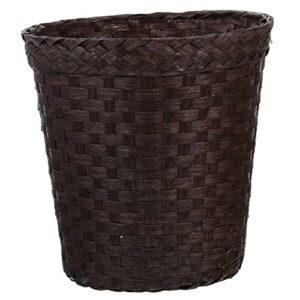 ipetboom 1pc woven baskets for storage, laundry basket bathroom trash can garbage can small trash can wicker baskets blanket basket storage baskets paper rattan basket for home, coffee