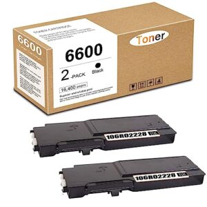 6600 compatible 106r02228 black toner cartridge replacement for xerox phaser 6600 workcentre 6605 printer toner.(2pack)