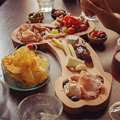 Unique Wooden Storage Trays Cheese Snacks Sausages Cakes Charcuterie Tray Aperitif Board Novelty Funny Dick-shaped Shape (16.1" large)