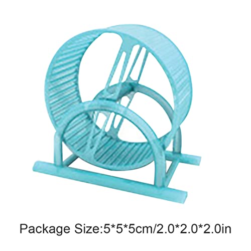 Hamster Running Exercise Wheel, Pet Quiet Running Rotating Exercise Wheel Toy Rodent Hamster Guinea Pig Chinchilla Large Wire Cage Easy to Attach to Small Animals (Blue)