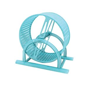 Hamster Running Exercise Wheel, Pet Quiet Running Rotating Exercise Wheel Toy Rodent Hamster Guinea Pig Chinchilla Large Wire Cage Easy to Attach to Small Animals (Blue)