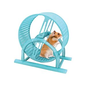 Hamster Running Exercise Wheel, Pet Quiet Running Rotating Exercise Wheel Toy Rodent Hamster Guinea Pig Chinchilla Large Wire Cage Easy to Attach to Small Animals (Blue)