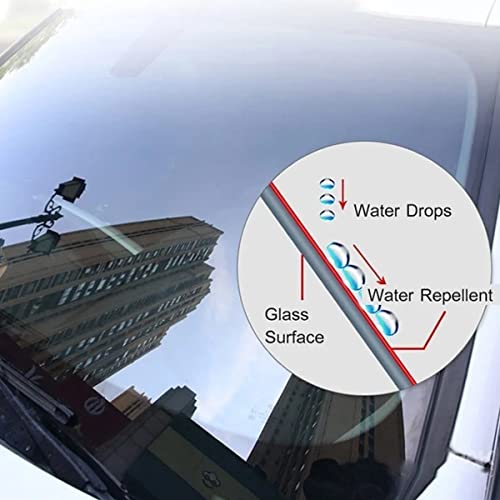 Car Glass Oil Film Cleaner, Glass Oil Film Remover for Car, Glass Film Removal Cream, Car Windshield Oil Film Cleaner, Glass Stripper Water Spot Remover with Sponge and Towel (2 Set)