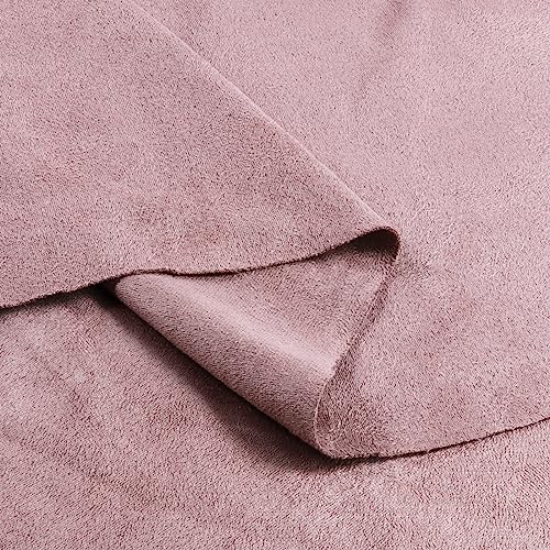 Softer Micro-Suede Fabric 36”x60” Dark Pink Synthetic Suede Sheet More Durable for Interior Upholstery,Sofa,Curtains,Car Seat,DIY Crafts (Dark Pink)