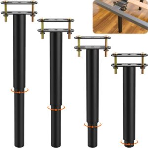 komohom (4pcs) 10~17 inch adjustable height center support leg for bed frame, steel bed frame or wooden bed center slat support leg, adjustable bed frame legs