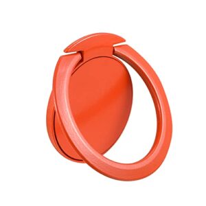 uxcell phone ring holder, ultra-thin cellphone stand 360 rotation grip, for magnetic car mounts, orange