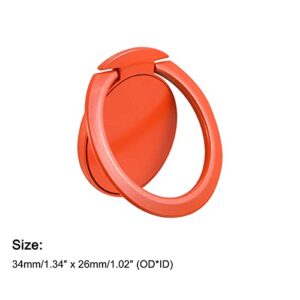 uxcell Phone Ring Holder, Ultra-Thin Cellphone Stand 360 Rotation Grip, for Magnetic Car Mounts, Orange