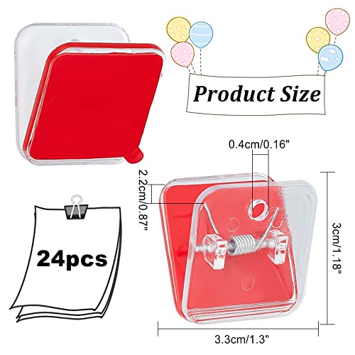 SUPERFINDINGS 24Pcs Self Adhesive Clips Tapestry Hangers Shower Curtain Clips 33x30x22mm Small Hanging Spring Clips for Poster Photo Paper Flag Hanger, Hole: 4mm