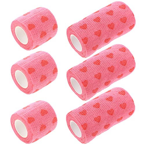 Healifty Vet Wrap Cohesive Bandages 6 Rolls - 2inch and 4inch Width Self Adhesive Bandage Wrap Non-Woven Pet Wrap Bandage for Dogs, Cats, Animals & Ankle Sprains & Swelling