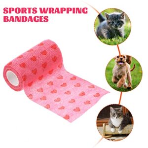 Healifty Vet Wrap Cohesive Bandages 6 Rolls - 2inch and 4inch Width Self Adhesive Bandage Wrap Non-Woven Pet Wrap Bandage for Dogs, Cats, Animals & Ankle Sprains & Swelling