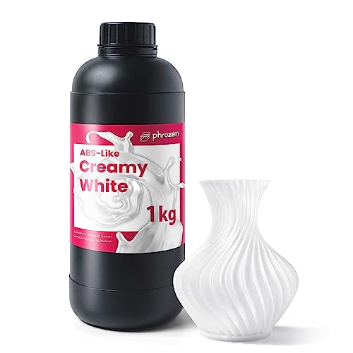 phrozen ABS-Like Creamy White 3D Printing Resin, 405nm DLP LCD UV-Curing Photopolymer Resin for General Modeling and Prototyping, High Precision Printing, Low Odor, Non-Brittle (1kg)