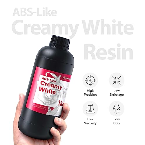 phrozen ABS-Like Creamy White 3D Printing Resin, 405nm DLP LCD UV-Curing Photopolymer Resin for General Modeling and Prototyping, High Precision Printing, Low Odor, Non-Brittle (1kg)