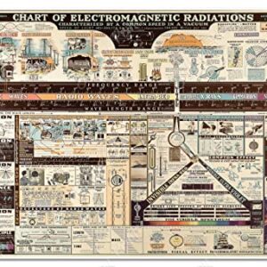 Chart of Electromagnetic Radiations Poster 1944 Vintage Wall Art Print - W.M. Welch Scientific Company (Canvas, 24 x 36 inches)