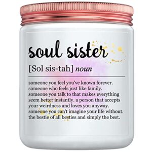 soul sister gifts for women lavender candle gift to my soul sister friend bff colleague mother's day valentine's day christmas gifts for co-worker boss scented candle