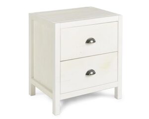 camaflexi hampton solid wood nightstand, coastal white