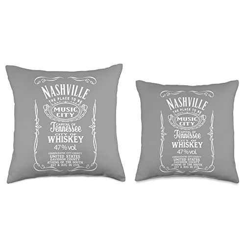 Nashville Tennessee United States of America USA Nashville Tennessee United States USA Western Country Music Throw Pillow, 16x16, Multicolor